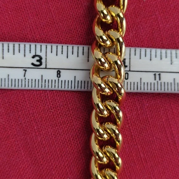 Cuban Chain Necklace With Sailor Clasp 24 K Gold Filled  Unisex! - Picture 6 of 11